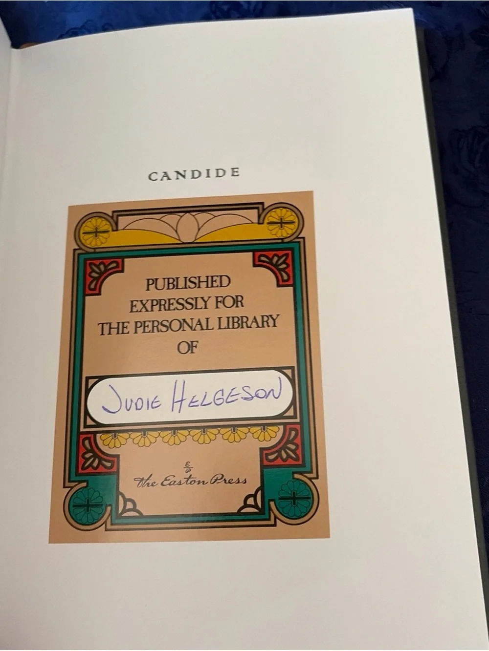 EASTON PRESS/ CANDIDE by VOLTAIRE /GRAY  LEATHER /22KT GOLD /SATIRE FRANCE 1977